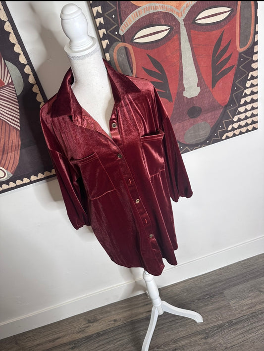 Velvet or not shirt dress