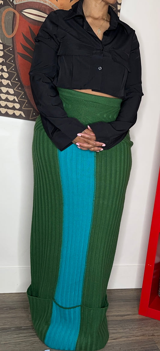 Say less cropped button up